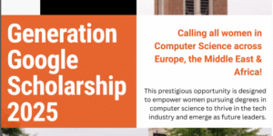 Generation Google EMEA Scholarships 2025/2026 for women in computer science (7,000 EURO award)